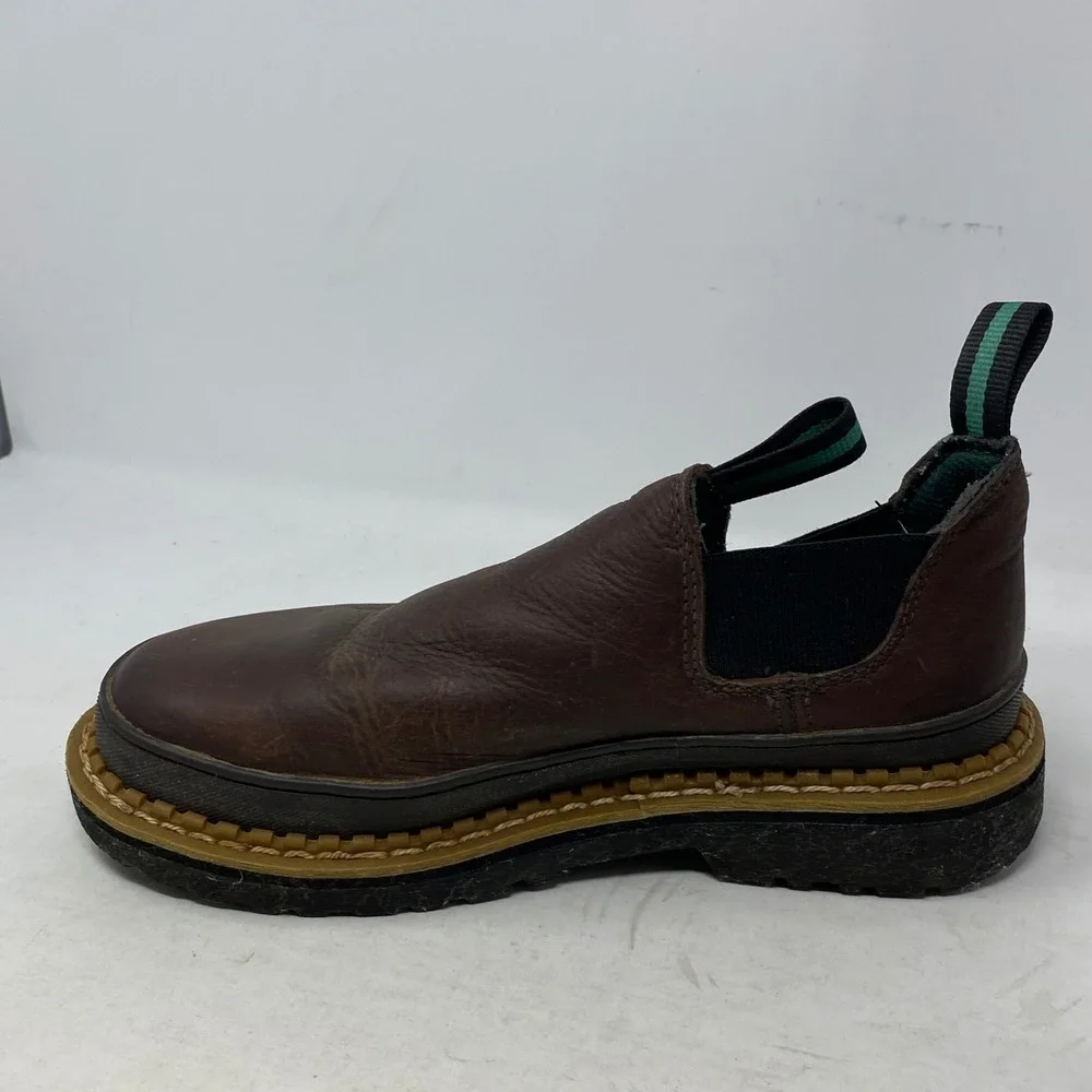 Georgia Boot Giant Romeo Brown Leather Slip On Work Shoes GR262 Mens 6.5 M